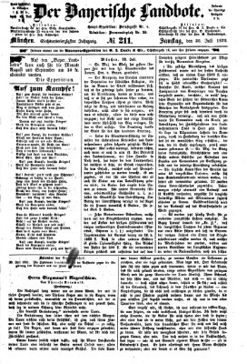 Der Bayerische Landbote Samstag 30. Juli 1870