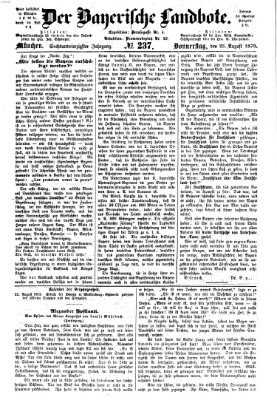 Der Bayerische Landbote Donnerstag 25. August 1870
