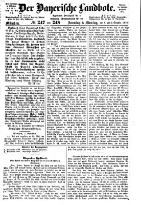Der Bayerische Landbote Sonntag 4. September 1870