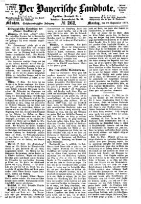 Der Bayerische Landbote Montag 19. September 1870
