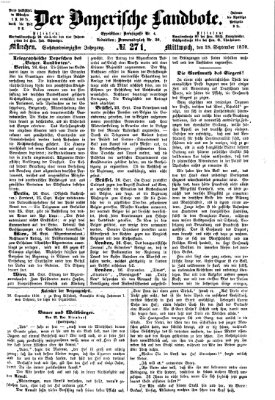Der Bayerische Landbote Mittwoch 28. September 1870