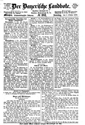 Der Bayerische Landbote Sonntag 9. Oktober 1870