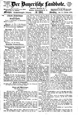 Der Bayerische Landbote Dienstag 18. Oktober 1870