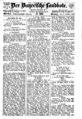Der Bayerische Landbote Montag 24. Oktober 1870