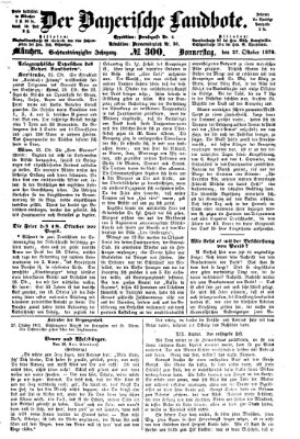 Der Bayerische Landbote Donnerstag 27. Oktober 1870