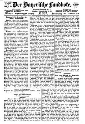 Der Bayerische Landbote Donnerstag 3. November 1870