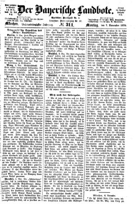 Der Bayerische Landbote Montag 7. November 1870