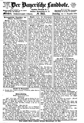Der Bayerische Landbote Sonntag 11. Dezember 1870