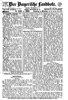 Der Bayerische Landbote Sonntag 25. Dezember 1870