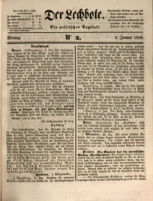 Der Lechbote Montag 3. Januar 1848