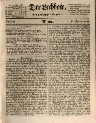 Der Lechbote Samstag 22. Januar 1848