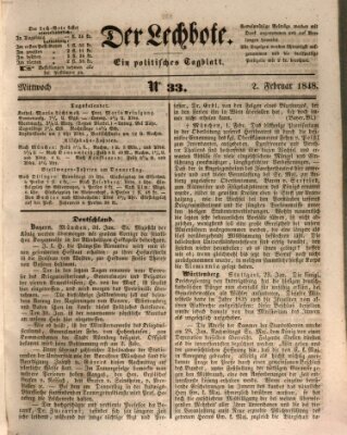 Der Lechbote Mittwoch 2. Februar 1848