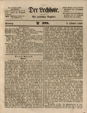 Der Lechbote Sonntag 8. Oktober 1848