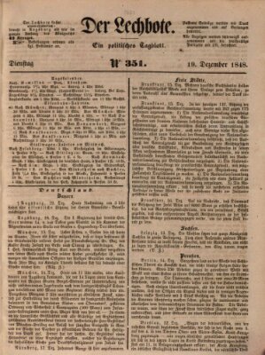 Der Lechbote Dienstag 19. Dezember 1848
