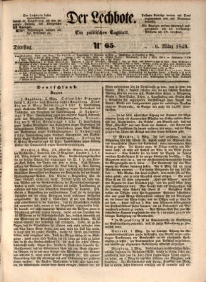 Der Lechbote Dienstag 6. März 1849