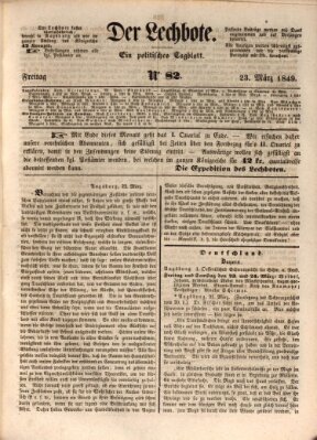 Der Lechbote Freitag 23. März 1849