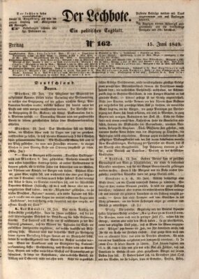 Der Lechbote Freitag 15. Juni 1849