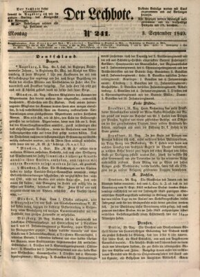 Der Lechbote Montag 3. September 1849