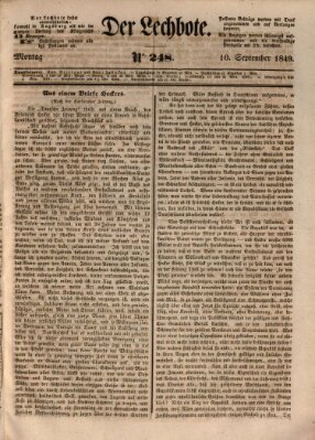 Der Lechbote Montag 10. September 1849