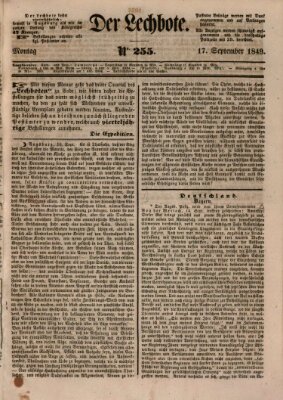 Der Lechbote Montag 17. September 1849