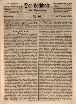 Der Lechbote Donnerstag 10. Januar 1850