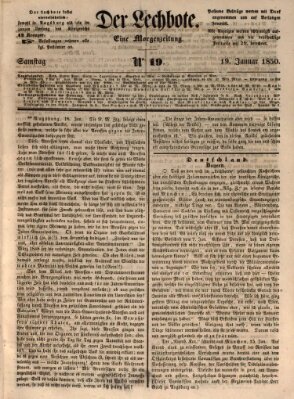 Der Lechbote Samstag 19. Januar 1850