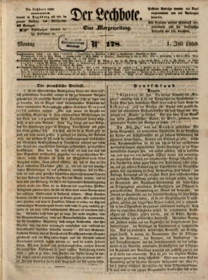 Der Lechbote Montag 1. Juli 1850