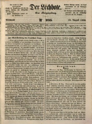 Der Lechbote Mittwoch 28. August 1850