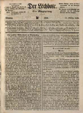 Der Lechbote Montag 21. Oktober 1850