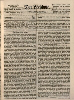 Der Lechbote Donnerstag 31. Oktober 1850
