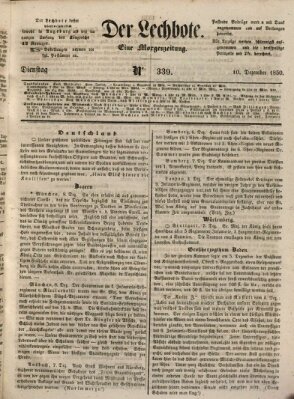 Der Lechbote Dienstag 10. Dezember 1850