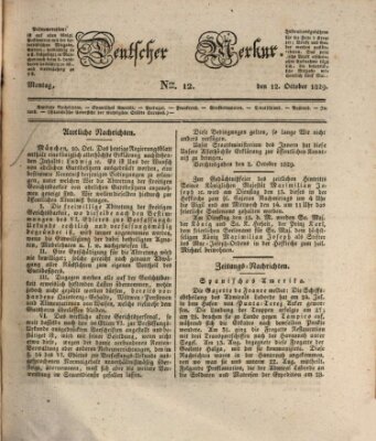 Deutscher Merkur Montag 12. Oktober 1829