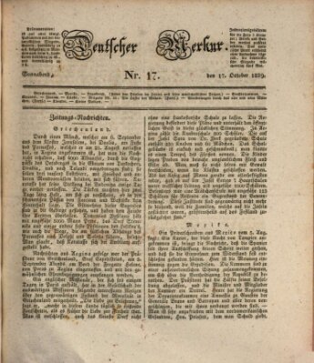Deutscher Merkur Samstag 17. Oktober 1829