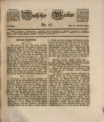 Deutscher Merkur Dienstag 27. Oktober 1829