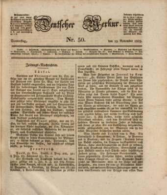 Deutscher Merkur Donnerstag 19. November 1829