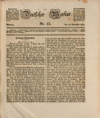 Deutscher Merkur Sonntag 22. November 1829