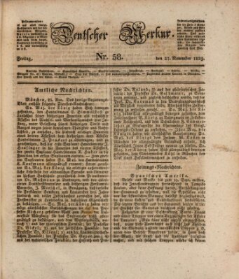 Deutscher Merkur Freitag 27. November 1829