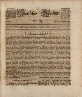 Deutscher Merkur Dienstag 8. Dezember 1829