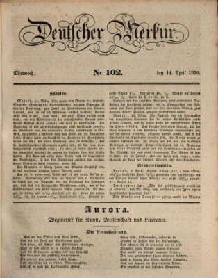 Deutscher Merkur Mittwoch 14. April 1830