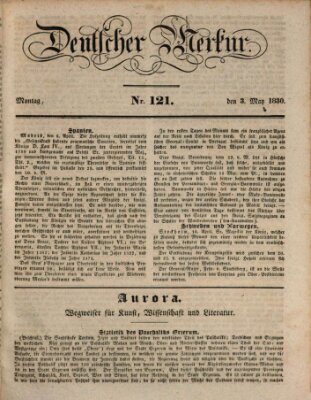 Deutscher Merkur Montag 3. Mai 1830