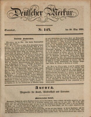 Deutscher Merkur Samstag 29. Mai 1830