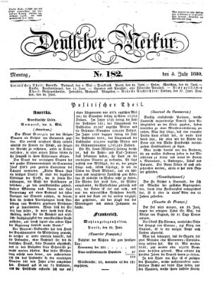 Deutscher Merkur Montag 5. Juli 1830