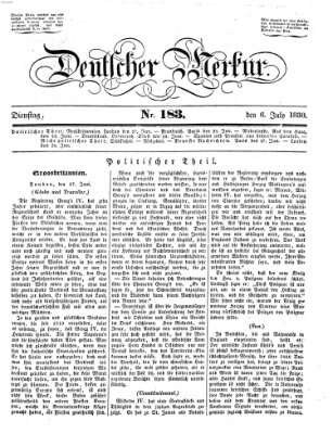 Deutscher Merkur Dienstag 6. Juli 1830