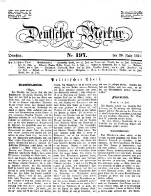 Deutscher Merkur Dienstag 20. Juli 1830