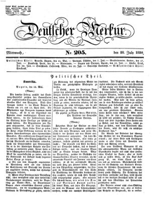 Deutscher Merkur Mittwoch 28. Juli 1830