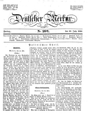 Deutscher Merkur Freitag 30. Juli 1830