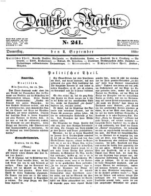 Deutscher Merkur Donnerstag 2. September 1830