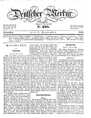 Deutscher Merkur Donnerstag 9. September 1830