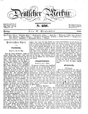 Deutscher Merkur Freitag 17. September 1830