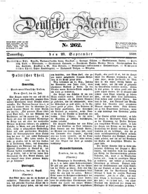 Deutscher Merkur Donnerstag 23. September 1830